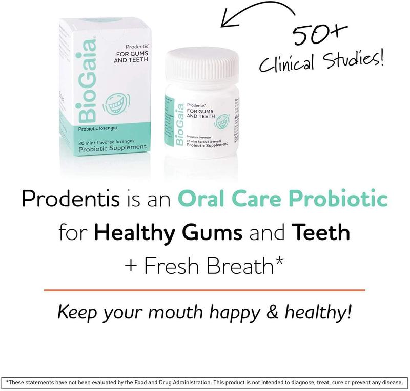 Probióticos Dentários BioGaia Prodentis - Pacote com 3 Pastilhas